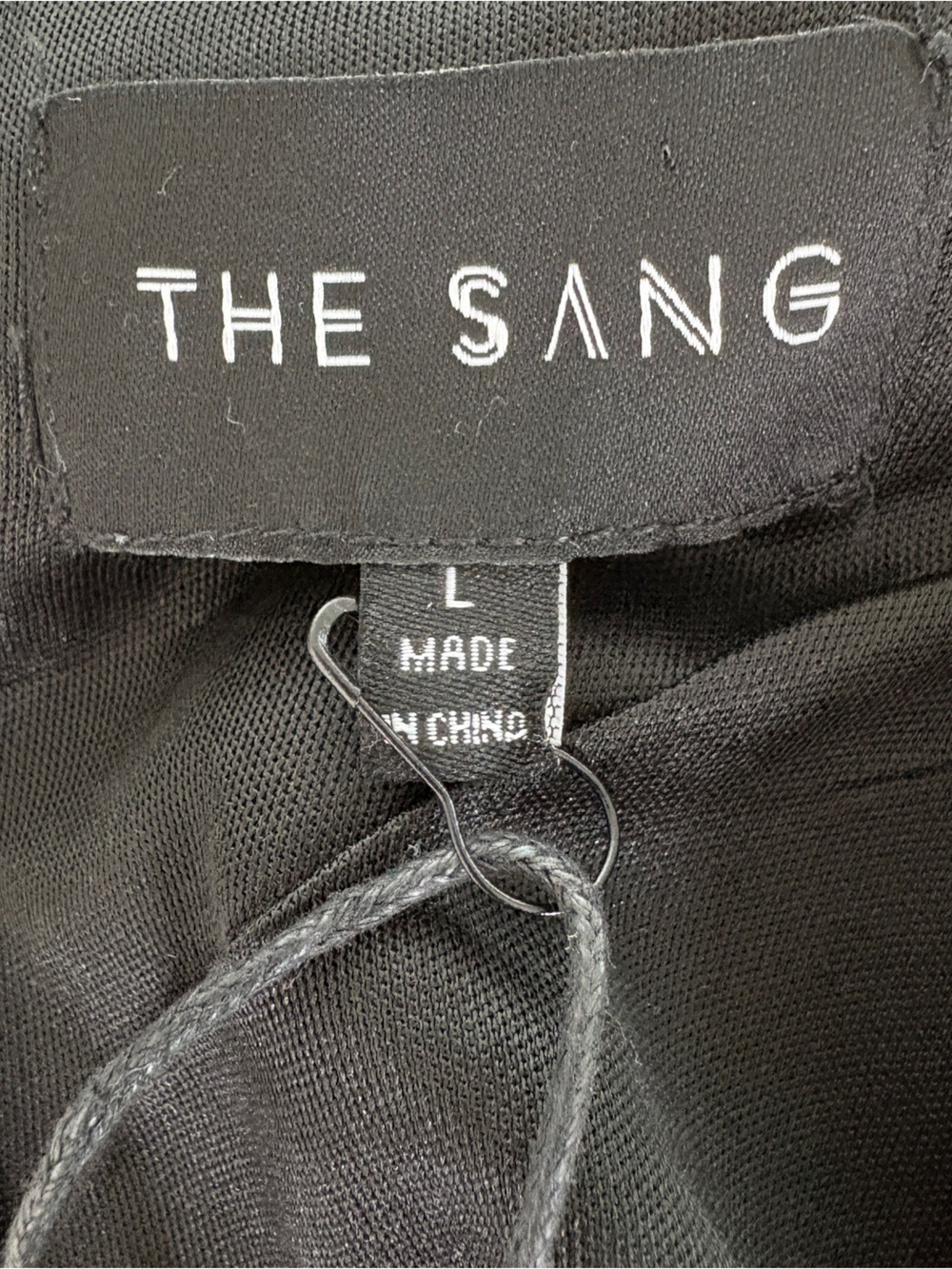 The Sang Womens L Crop Top Black Sheen Architectural Cyber Y2K Subversive Basic - Picture 11 of 16